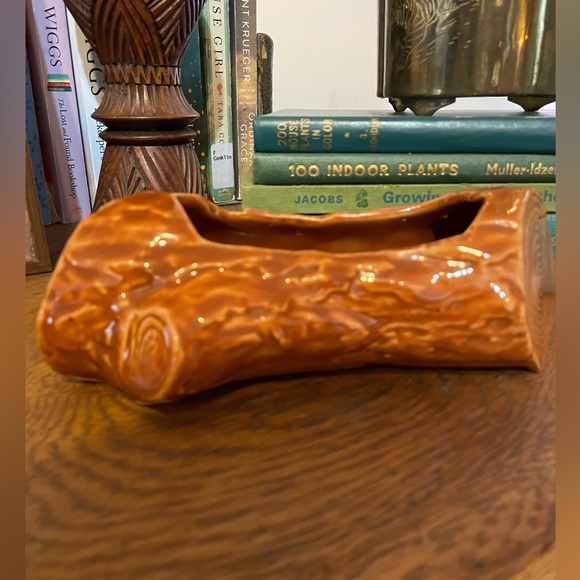 Vintage boho plant, succulent, flower, cactus pot planter Tree Log, masculine - Picture 3 of 10